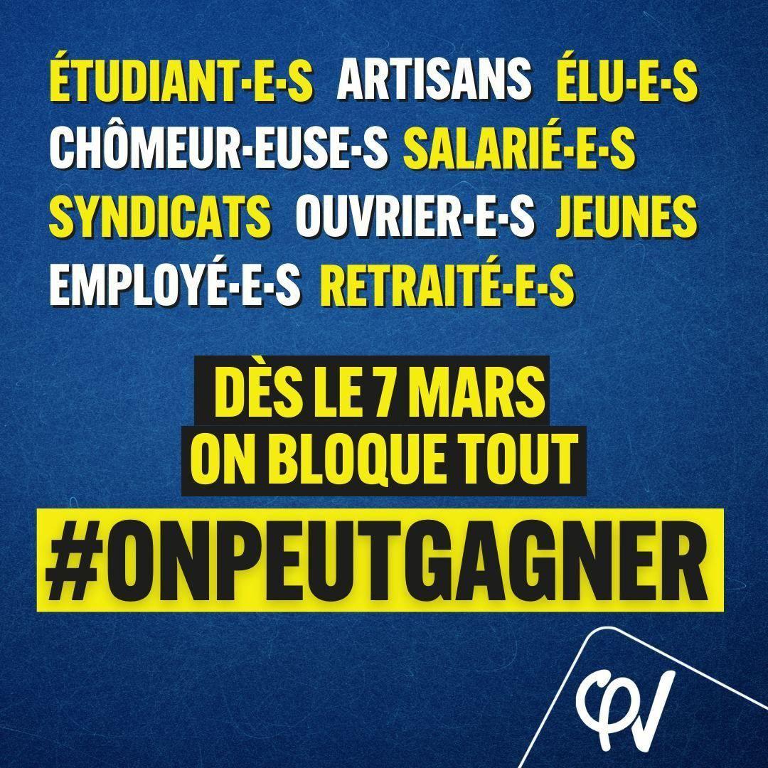 Tractage boitage pour le blocage du 7 Mars — Action Populaire